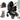 3-in-1 Pet Stroller for Small to Medium Dogs & Cats (Black)