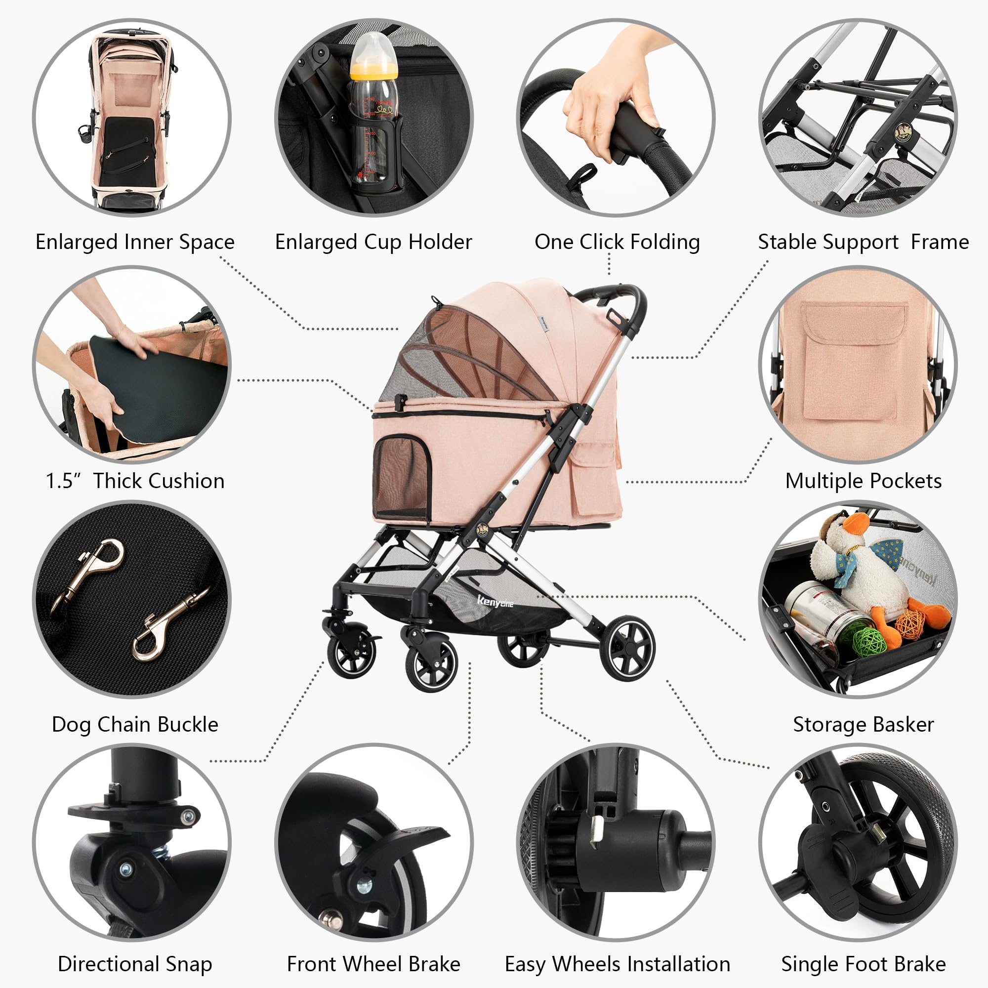kenyone dog stroller Dog & Cat Strollers - Compact, Lightweight & Durable