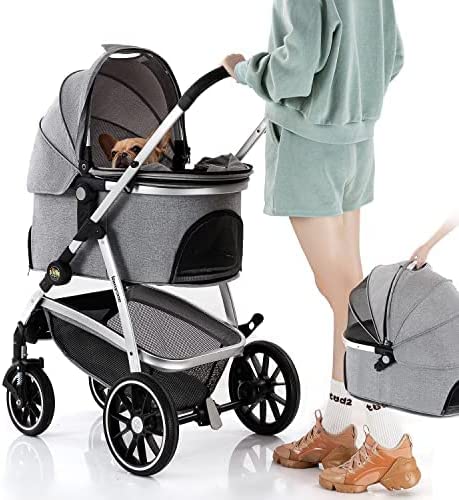 triple dog stroller 3-in-1 Pet Stroller : Compact, Versatile & Lightweight