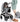 3-in-1 Pet Stroller: Compact & Foldable Travel System for Small to Medium Dogs & Cats (Black)